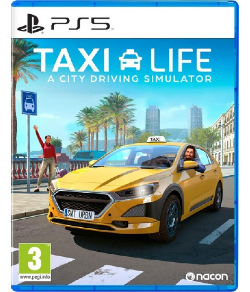 Игра Taxi Life: A City Driving Simulator для PlayStation 5. Меню и субтитры на русском языке.