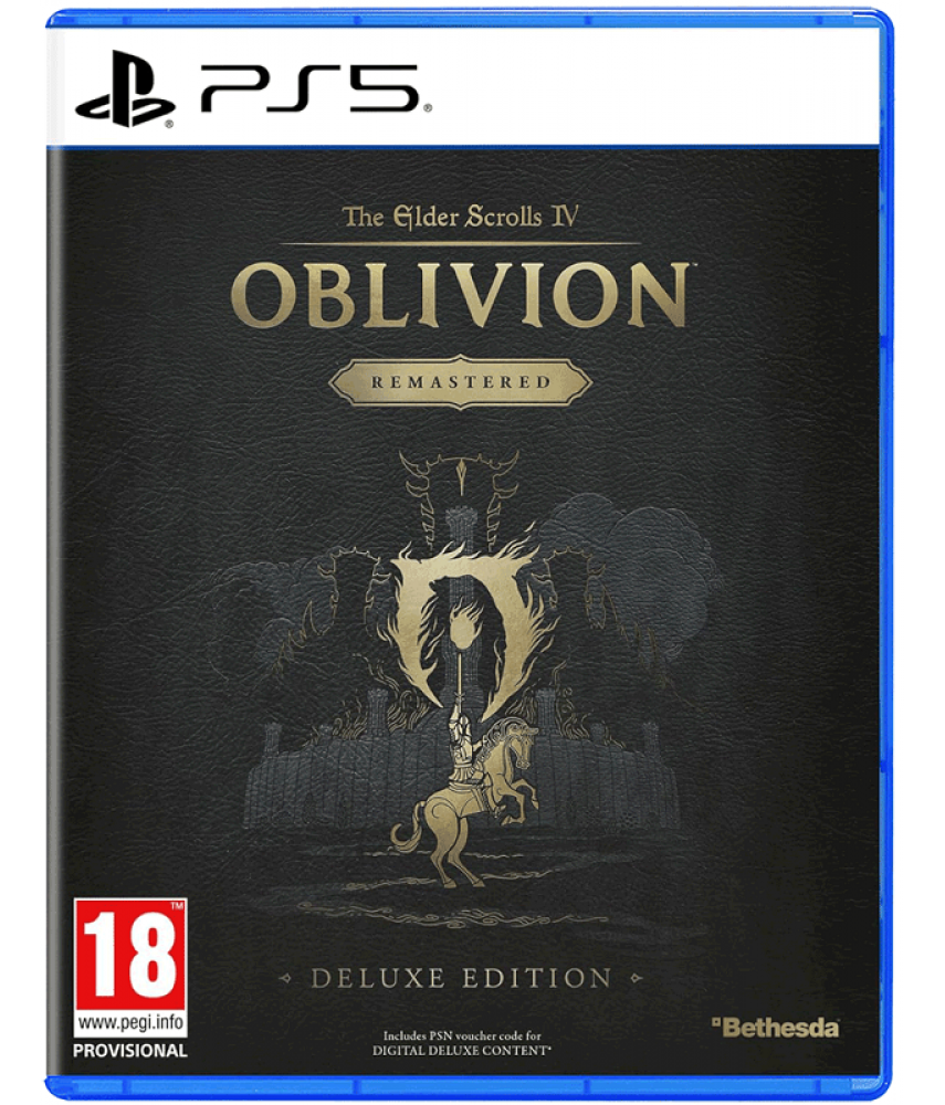 Игра Elder Scrolls IV: Oblivion Remastered Deluxe Edition для PlayStation 5. Озвучка, меню и субтитры на английском языке.