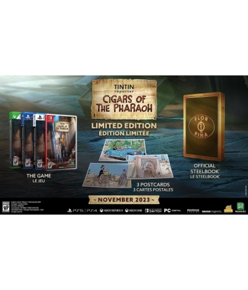 Игра Tintin Reporter: Cigars of the Pharaoh - Limited Edition для PlayStation 5. Меню и субтитры на русском языке.
