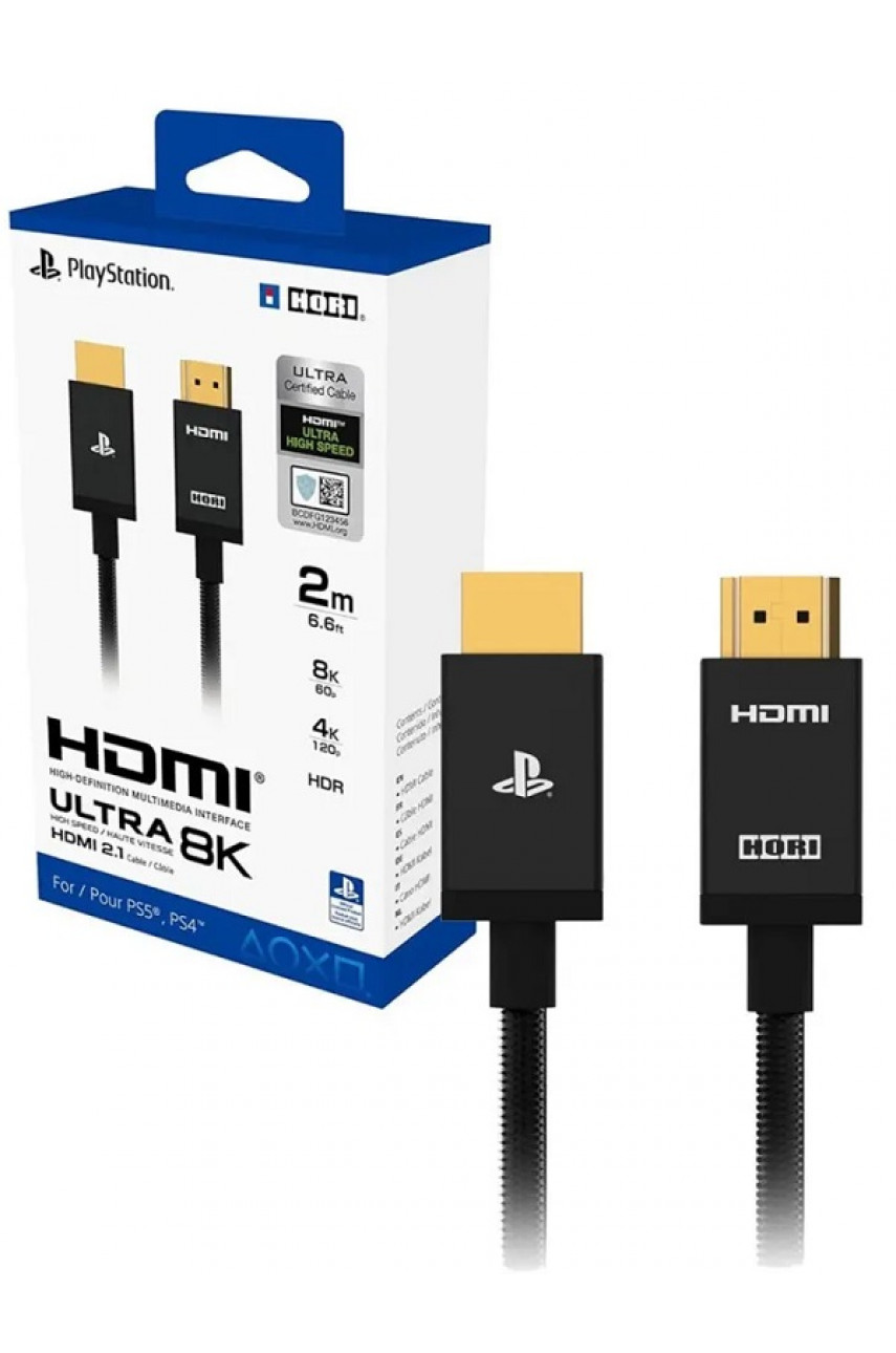 Кабель HDMI 2.1 HORI Ultra High Speed 8K / 4K (2 м) для PS5 / PS4