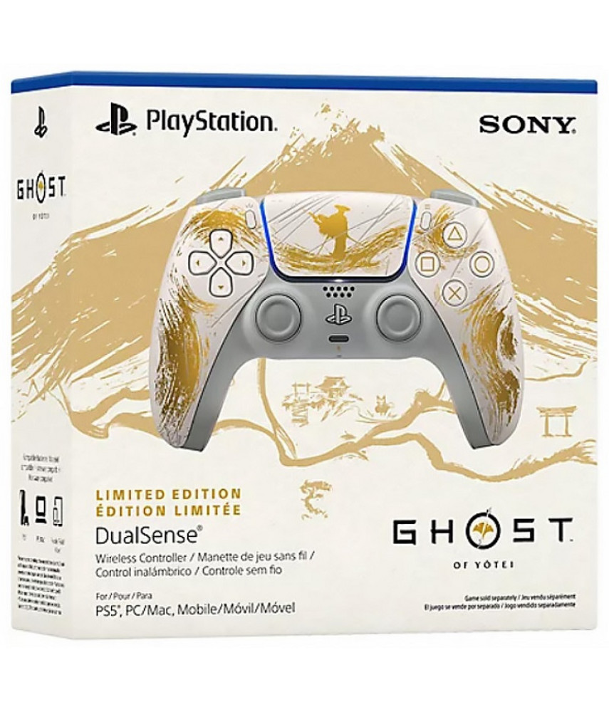 Беспроводной геймпад PS5 DualSense Ghost of Yotei Gold Limited Edition для PlayStation 5 Беспроводной геймпад PS5 DualSense Ghost of Yotei Gold Limited Edition для PlayStation 5
