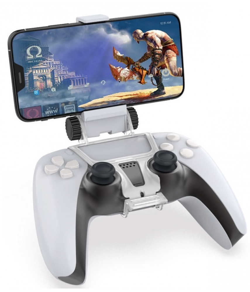 Крепление к геймпаду от Sony PlayStation 5 (PS5) DualSense для игры на телефоне, DOBE Mobile Phone Clamp