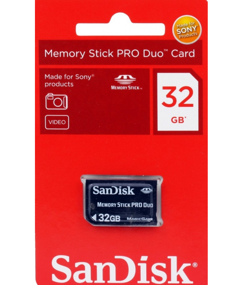 Карта памяти Sandisk Memory Stick Pro Duo 32Gb [PSP]