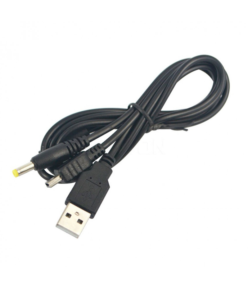 USB-кабель для соединения с компьютером + зарядка для PSP