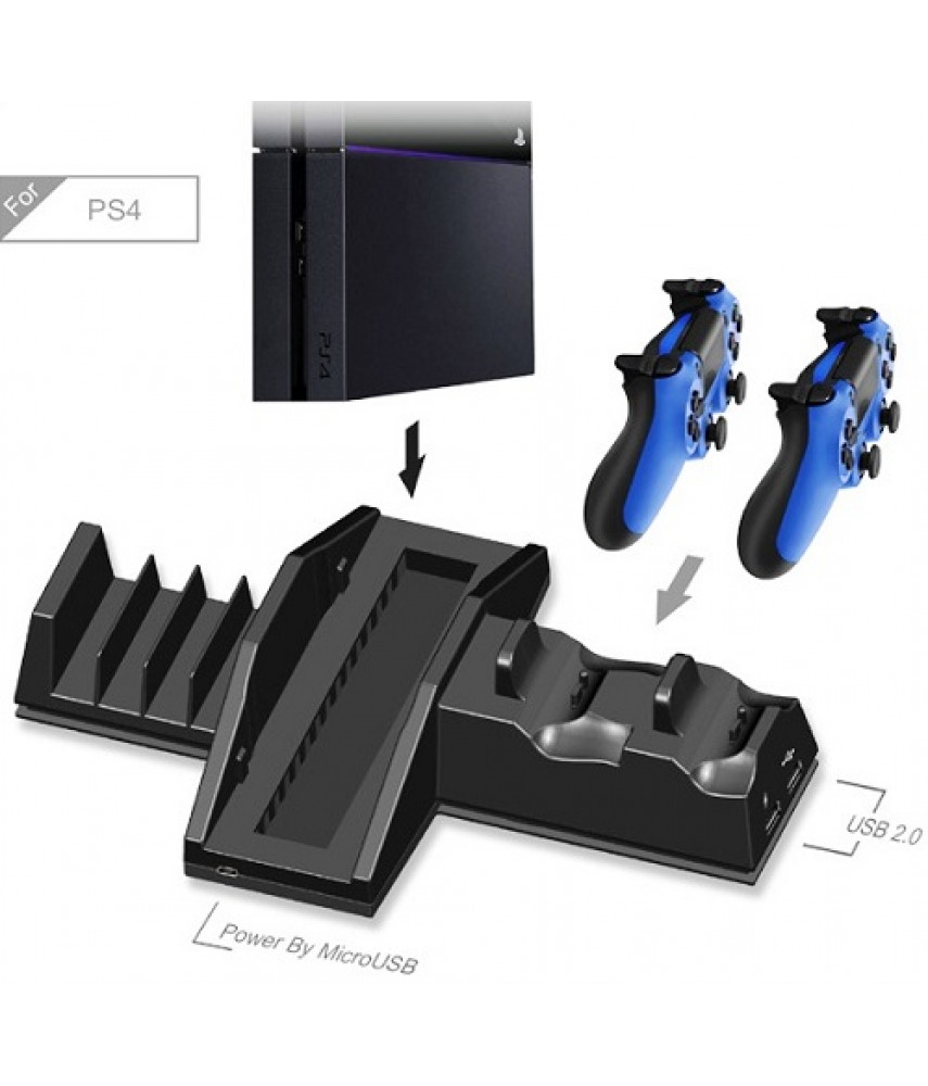 Вертикальная подставка Multi-Functional Dock для PS4/PS4 Pro (DOBE TP4-837)