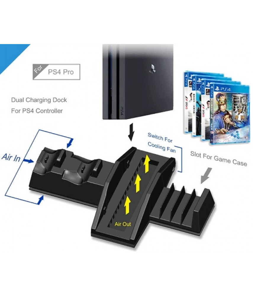 Вертикальная подставка Multi-Functional Dock для PS4/PS4 Pro (DOBE TP4-837)