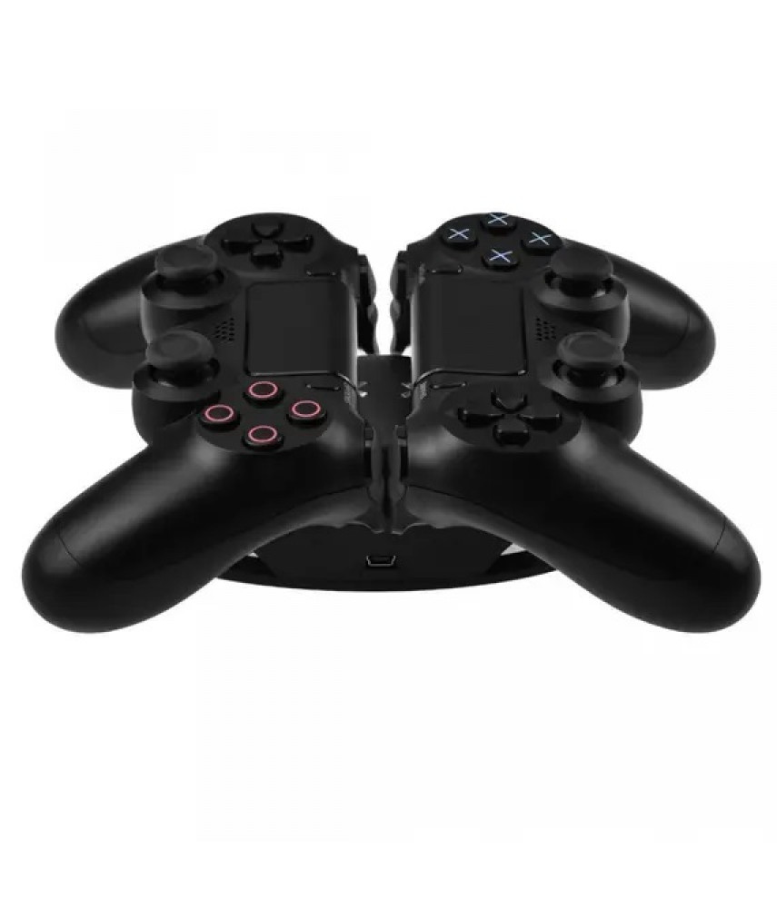 Двойная зарядная станция для геймпадов PlayStation 4 с индикаторами заряда Двойная зарядная станция для геймпадов PlayStation 4 с индикаторами заряда