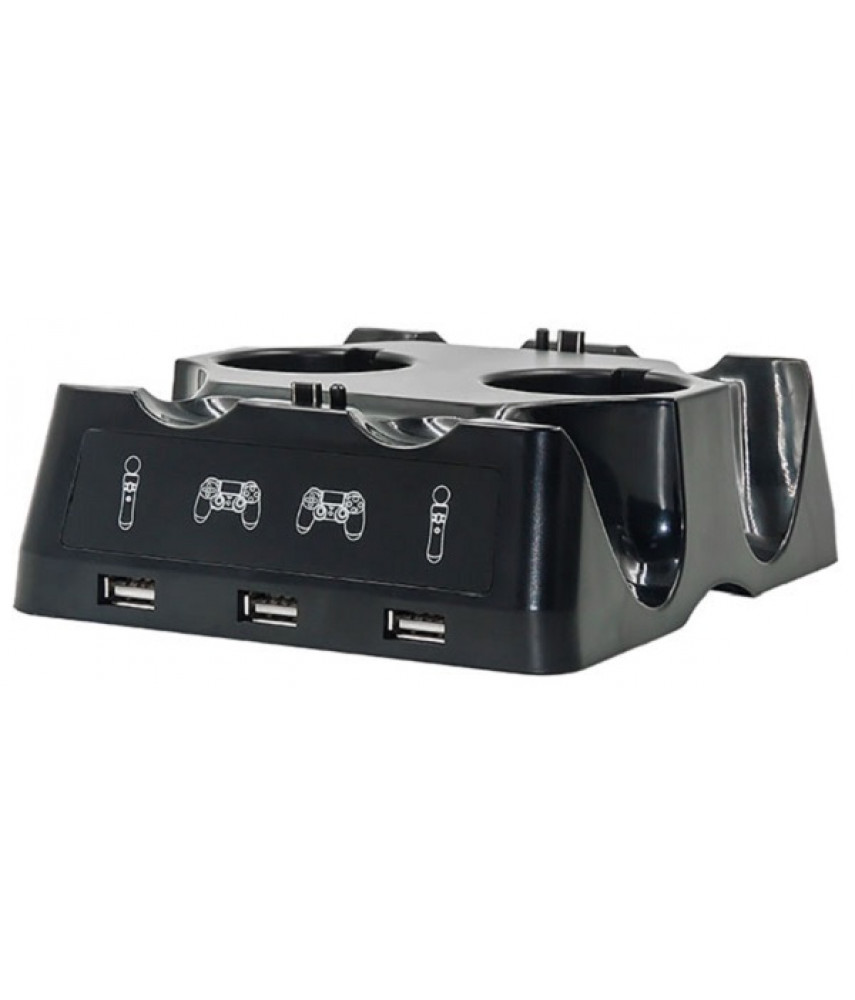 IPlay Зарядная станция для двух геймпадов Sony Dualshock 4 и двух контроллеров Sony PS Move (HBP-118)