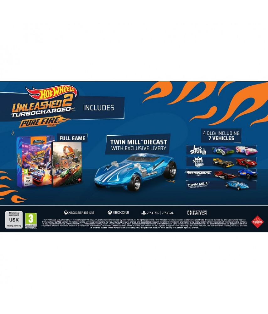 Игра Hot Wheels Unleashed 2 Turbocharged Pure Fire Edition (PS4, английская версия)