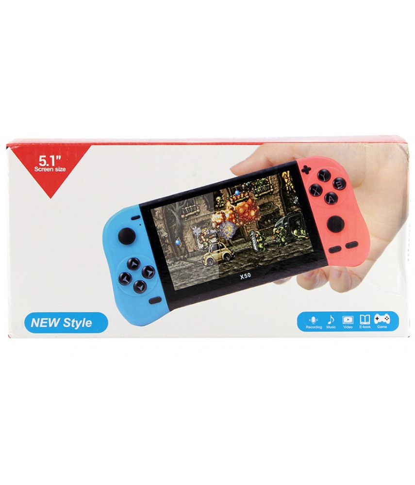 Портативная игровая приставка X50 Plus (экран 5,1", 8Gb, 2000 игр)