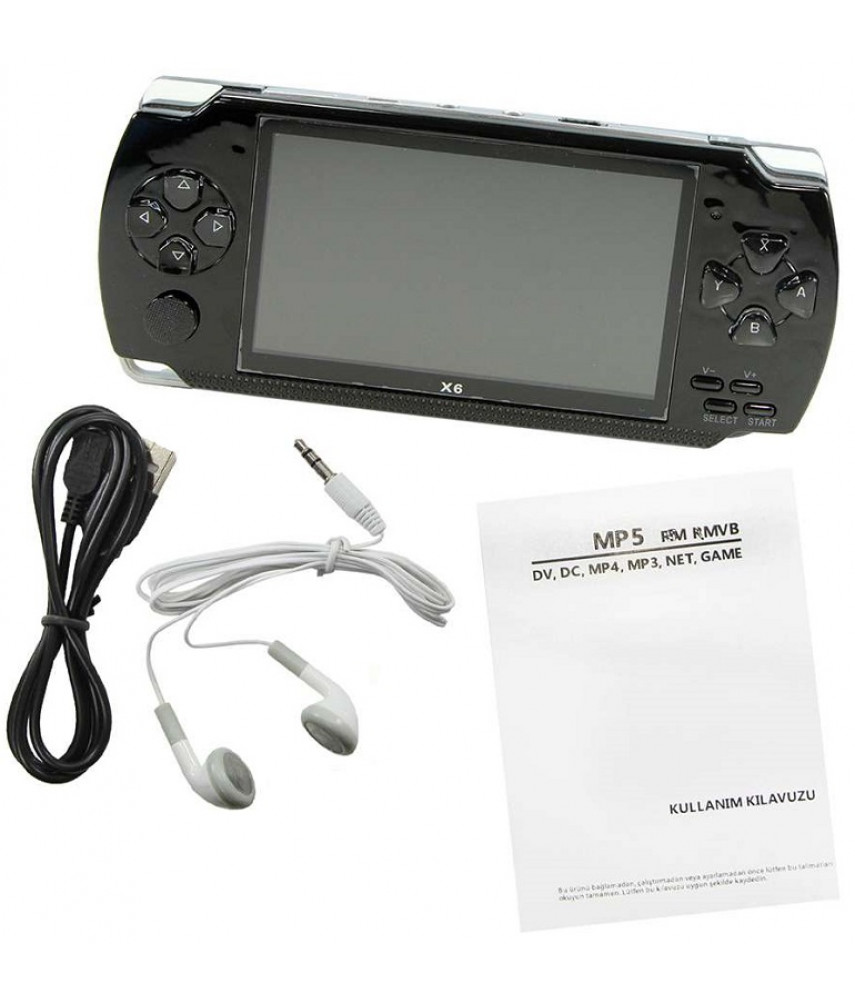 Портативная игровая приставка X6 (экран 4,3", 8Gb, 1000 игр)