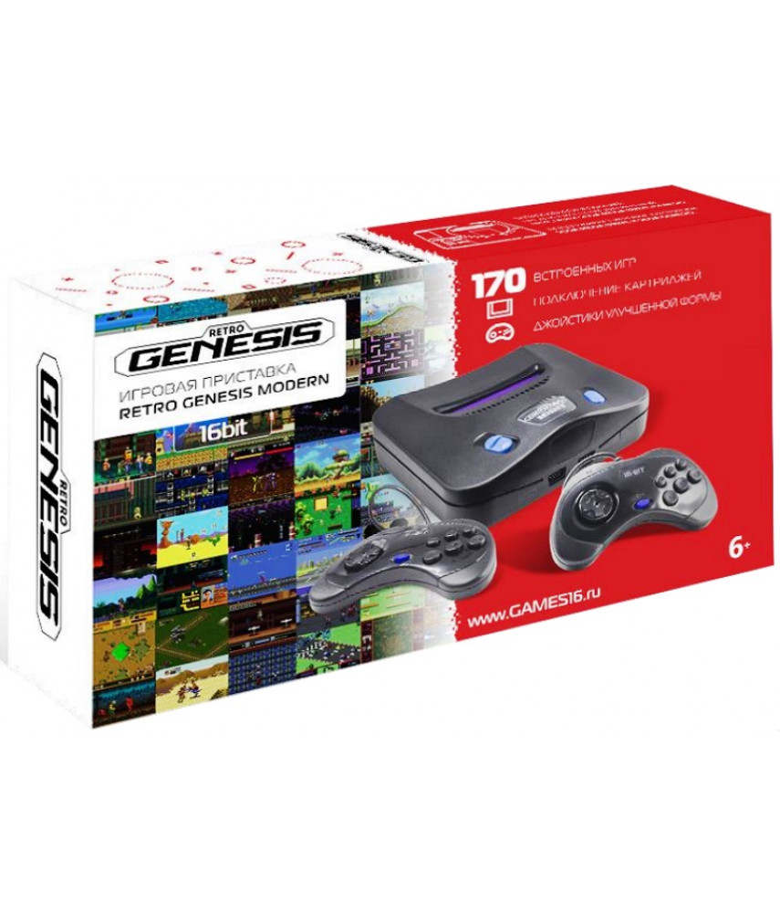 Игровая приставка 16 bit Retro Genesis Modern (170 игр)