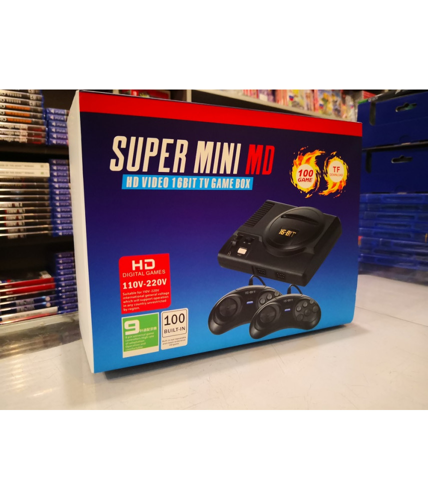 Игровая приставка 16-bit Super Mini MD HDMI (100 игр)