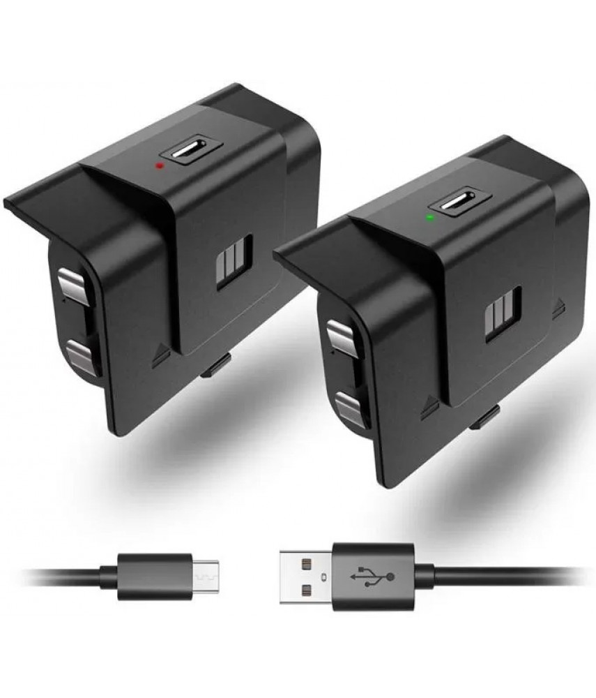 2 аккумулятора 1100 мАч + кабель USB Type-C Aolion (AL-XB2020) (Xbox Series X) для Microsoft Xbox Series X/S